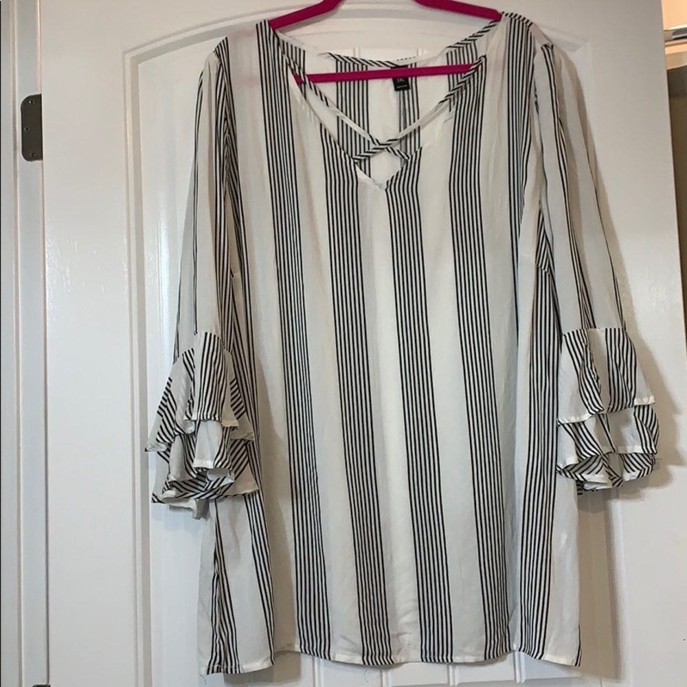 Ruffle Sleeve Blouse